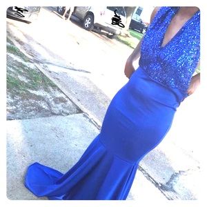 Custom made blue prom dress, I wore in 2017